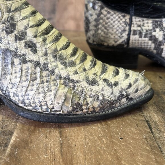 Tony Lama Vintage Snakeskin Western Cowboy Boots Mens 9 D - Picture 11 of 12